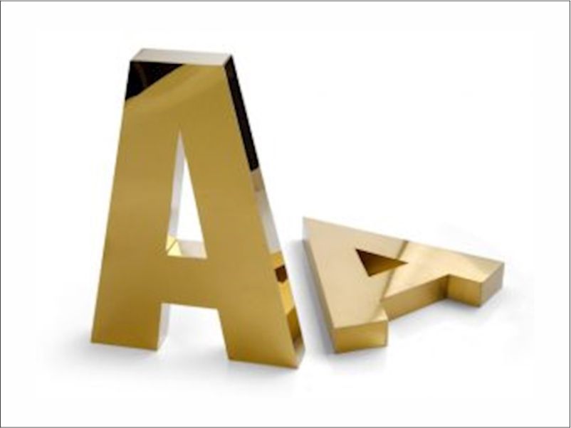 Gold Paslanmaz Harf
